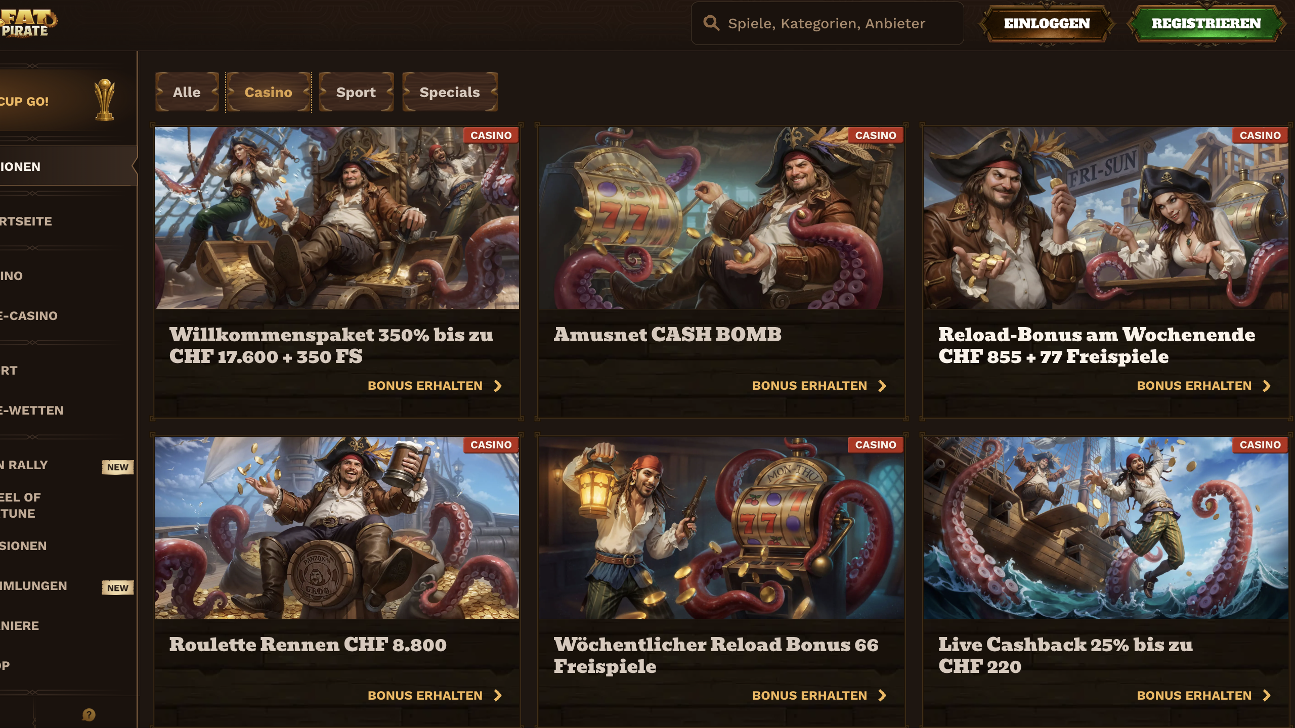 Fat Pirate Casino Bonus